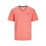 Jack & Jones Jcocontrast tee ss v-neck Rood Extra Large Male