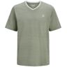 Jack & Jones Jcocontrast tee ss v-neck smu Wit Extra Large Male