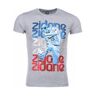 Local Fanatic T-shirt zidane print Grijs 2X-Large Male