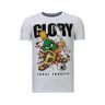 Local Fanatic Glory martial rhinestone t-shirt Wit Large Male