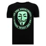 Local Fanatic T-shirt we are anonymous Zwart Large Male