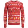 Jack & Jones Kersttrui heren jorhoho Rood Large Male