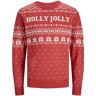 Jack & Jones Kersttrui heren gebreid jorholly Rood Large Male