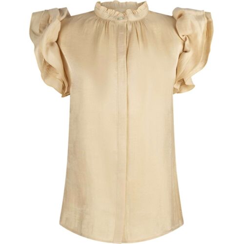 Aaiko Gezana shimmery blouse vis 355 Geel Small Female