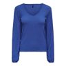 Only Onlmadelina l/s v-neck top cc jrs Blauw Small Female