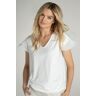 JANSEN AMSTERDAM Monica boxy top met plisse details off white Wit Extra Small Female