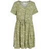 Vila Vilise jane v-neck s/s dress/su Groen Extra Small Female