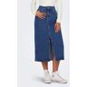 Only Onlbianca mw midi skirt dnm rea noo Blauw Large Female