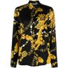 Versace Jeans Versace jeans couture blouse flower chain gold Zwart 34 Female