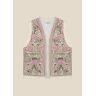 Summum Gilet embroidered velours Ecru Medium Female