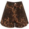 FRNCH Luipaard print short tiffany - Bruin Small Female