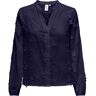 Only Onlcille zoe ls v-neck shirt wvn evening blue Blauw Small Female