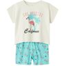 Name It Meisjes korte pyjama set shortama flamingo Print / Multi 98/104 Female