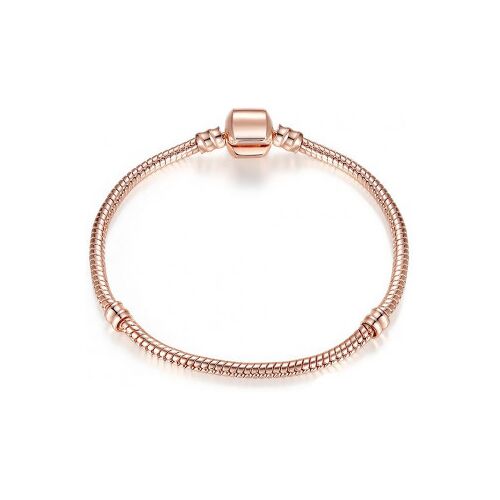 Mijn bedels Verzilverde bedelarmband Rosé Goud 21cm Female