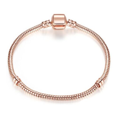 Mijn bedels Verzilverde bedelarmband Rosé Goud 23cm Female