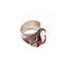 Christian Zilveren ring met parel en rhodoniet Geel Goud One Size Female