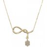 Christian Fantasie zirkonia hanger Geel Goud One Size Female