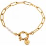 Label Kiki Armband hold on pearl gold Goud One Size Female