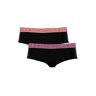 Muchachomalo Ladies 2-pack hipster solid Zwart Small Female