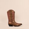 DWRS Label Cowboyboots 20532 high texas metallic dames maat: leer Brons 41 Female