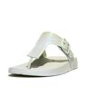 FitFlop Iqushion iridescent adjustable buckle flip-flops Groen 38 Female