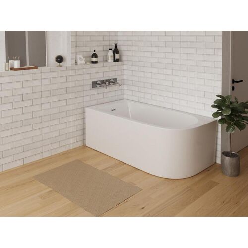 Shower & Design Hoekbad - 201 liter - 150 x 75 x 58Â cm - Wit - Linkse hoek - ANIKA