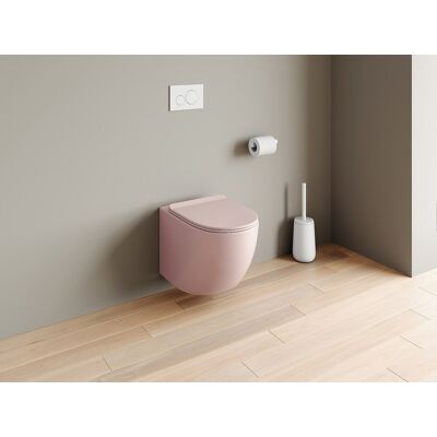 JAVOINE Roze Wand-WC Zonder Rand - Toilet JAVOINE Roze Wand-WC Zonder Rand - Toilet