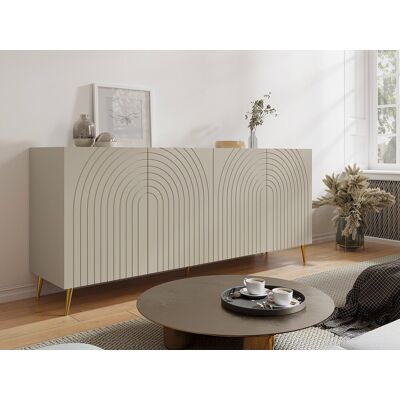 Vente-unique Buffetkast met 4 deurtjes - Beige - NORSIM Vente-unique Buffetkast met 4 deurtjes - Beige - NORSIM