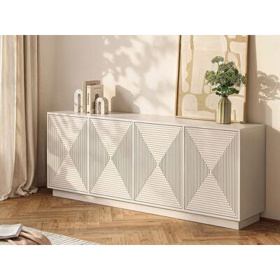 Vente-unique Dressoir met 4 deuren van MDF - Beige - MEZULIA Vente-unique Dressoir met 4 deuren van MDF - Beige - MEZULIA