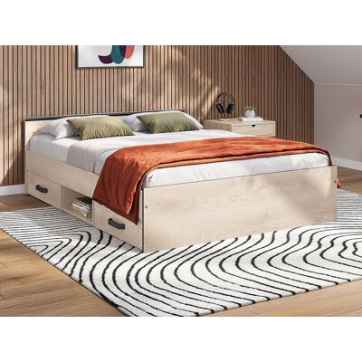 Vente-unique PABLO Bed met opbergruimte - 140x190cm Vente-unique PABLO Bed met opbergruimte - 140x190cm