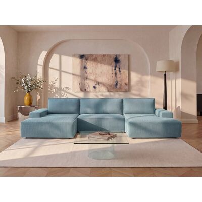 Amelia Velours Blau Hoekbank - Slaapbank Amelia Velours Blau Hoekbank - Slaapbank