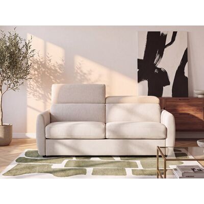 Vente-unique Driezits express slaapbank in beige stof SOVALI Vente-unique Driezits express slaapbank in beige stof SOVALI
