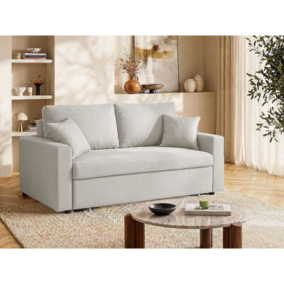 Vente-unique Driezits slaapbank in beige stof INIZOR Vente-unique Driezits slaapbank in beige stof INIZOR
