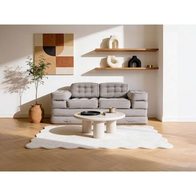 Vente-unique Modulaire slaapbank in grijze stof DILAKO Vente-unique Modulaire slaapbank in grijze stof DILAKO