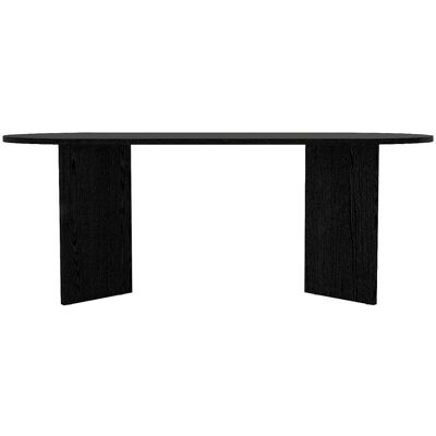 Vente-unique Eettafel 8 plaatsen - Zwart - TOPANIA Vente-unique Eettafel 8 plaatsen - Zwart - TOPANIA