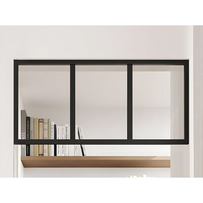 Vente-unique Bovenraam werkplaats van gepoedercoat aluminium - L83 x H40 cm - Zwart - BAYVIEW Vente-unique Bovenraam werkplaats van gepoedercoat aluminium - L83 x H40 cm - Zwart - BAYVIEW