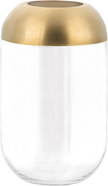 Beliani Vaas glas/goud GREER