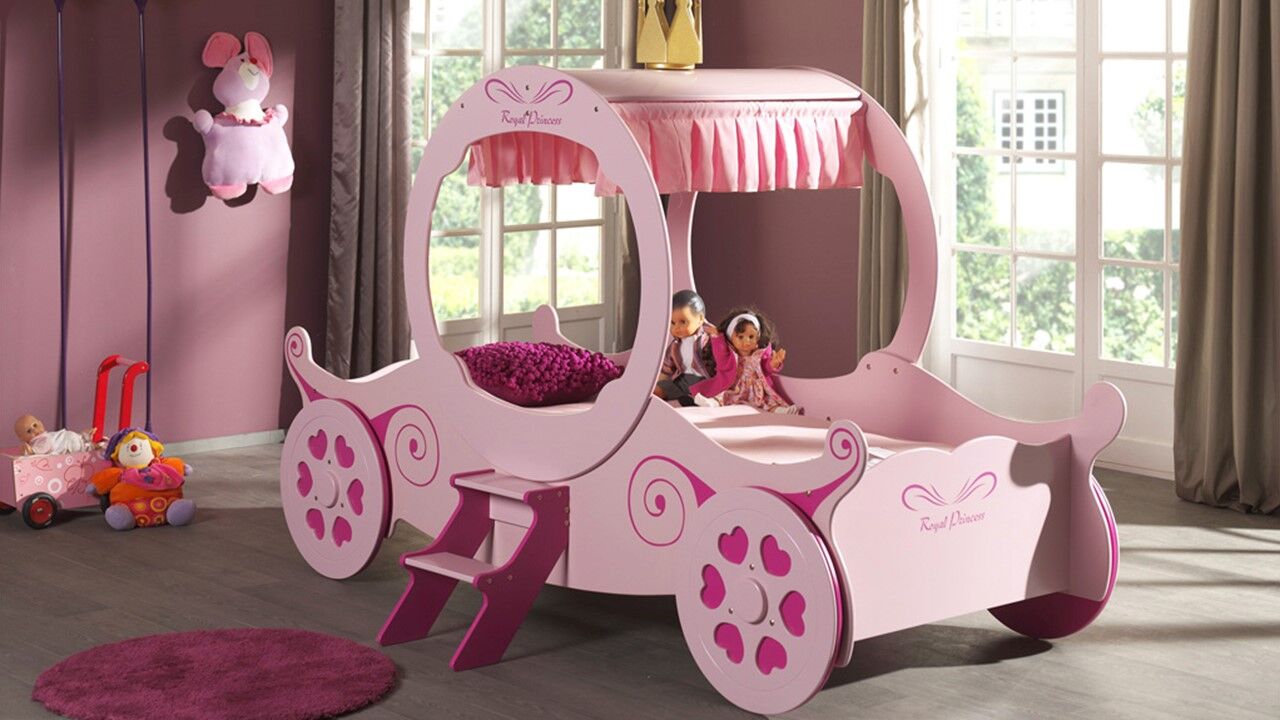 Vipack Bed Prinses Kate Car 90x200  - roze