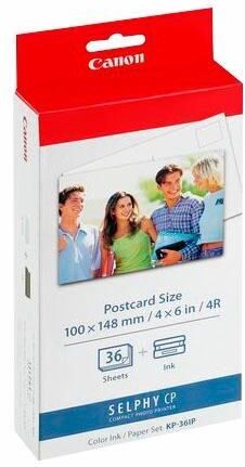 Canon KP-36IP inktpatroon en fotopapierset briefkaartformaat (36 stuks)  - 14.80 - zwart