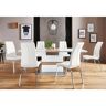 INOSIGN Eethoek Perez/paars met 4 stoelen, tafel uittrekbaar, breedte 160-200 cm (set, 5-delig) wit
