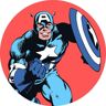 Komar Wandfolie Marvel PowerUp Captain America 125 x 125 cm (breedte x hoogte), rond en zelfklevend (1 stuk) multicolor