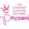 Wall-Art Wandfolie lustiger Spruch Ich werd' Prinzessin zelfklevend, verwijderbaar roze 80 cm x 59 cm