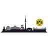 Wall-Art Wandfolie BVB Skyline mit Logo Fußball Sticker zelfklevend, verwijderbaar zwart 160 cm x 27 cm