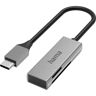 RFID-kaartlezer Hama USB-kaartlezer, USB-C, USB 3.0, SD/microSD aluminium zilver