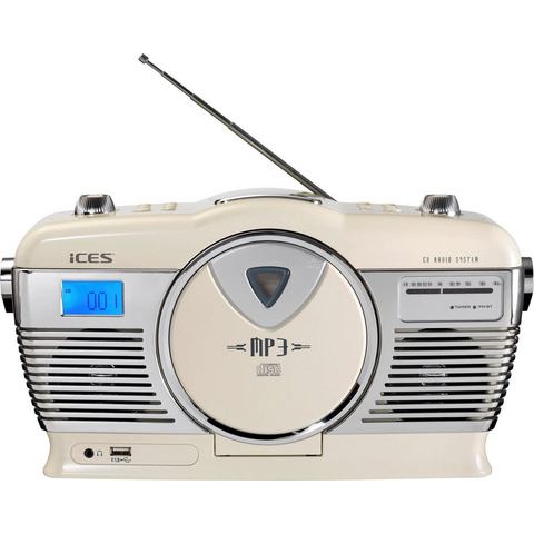 Lenco Retro-radio »ISCD-33« (FM-Tuner)  - 74.05 - wit