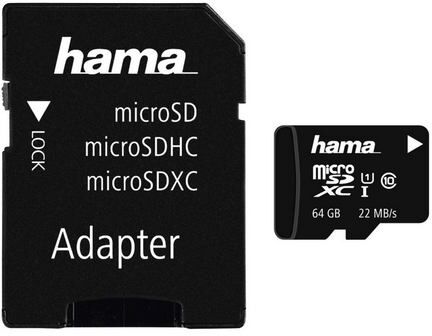 Hama Geheugenkaart microSDHC / SDXC Klasse 10 UHS-I met SD-adapter »SD 3.0-kaart Geheugenkaart«  - 30.99