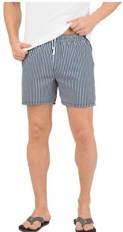 Trigema NU 15% KORTING: TRIGEMA Zwembroek/short met streeppatroon  - 69.00 - blauw - Size: Medium