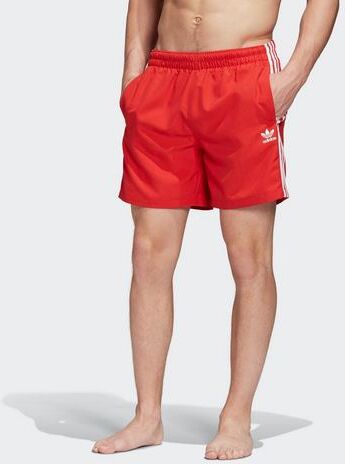 adidas Originals NU 15% KORTING: adidas Originals short »3 STRIPE SWIMS«  - 34.99 - rood - Size: Extra Small