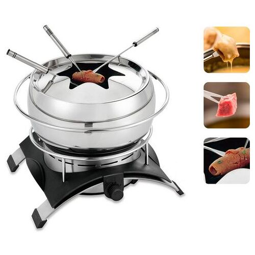 NOVIS Elektrische fonduepan FONDUE INOX 6014.21.1 zilver