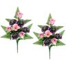 I.GE.A. Kunstbloem Bouquet Rosen und Gerbera zum Legen (2 stuks) roze